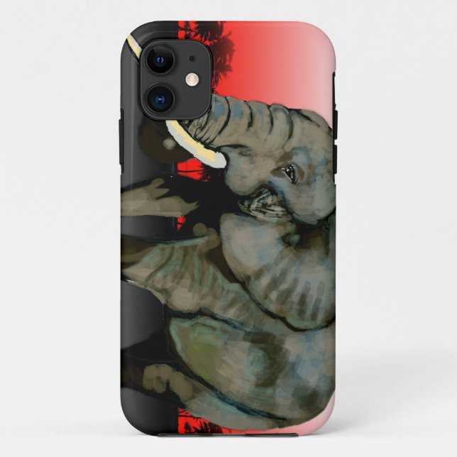 Roter Elefant iPhone Kasten Case-Mate iPhone Hülle (Rückseite)