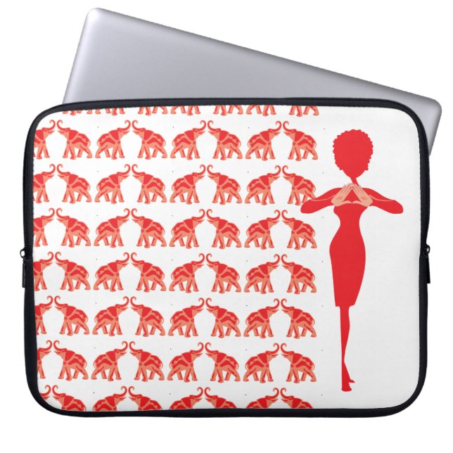 Roter Elefant Laptopschutzhülle (Vorderseite)