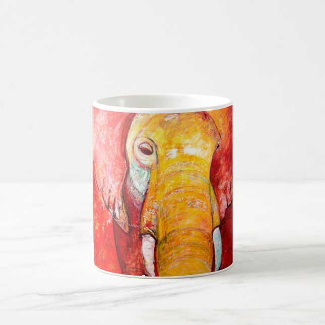 Roter Elefant Tasse (Mittel)