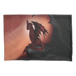 roter epischer Drache Kissenbezug