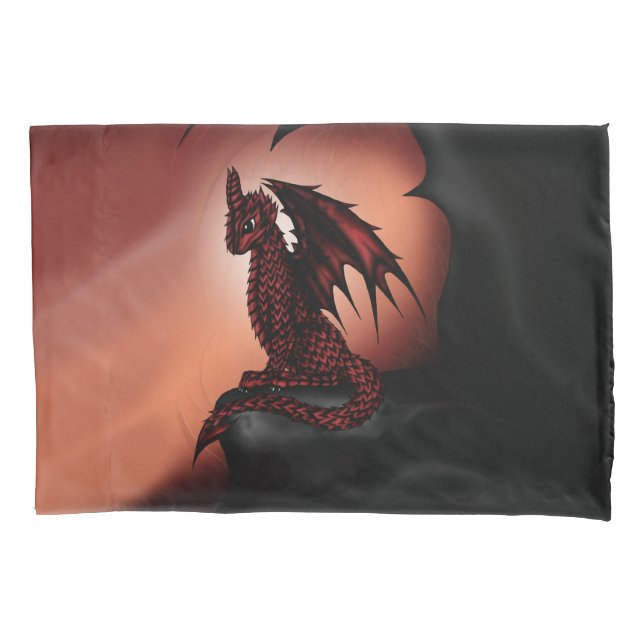roter epischer Drache Kissenbezug (Vorderseite)