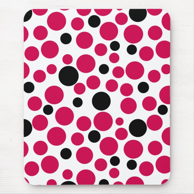 Roter Erbsenretro auf weißem Hintergrund Mousepad (Vorne)