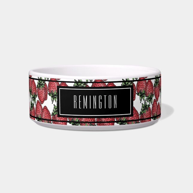 roter Erdbeermuster, benutzerdefinierter Name des  Napf (Vorderseite)