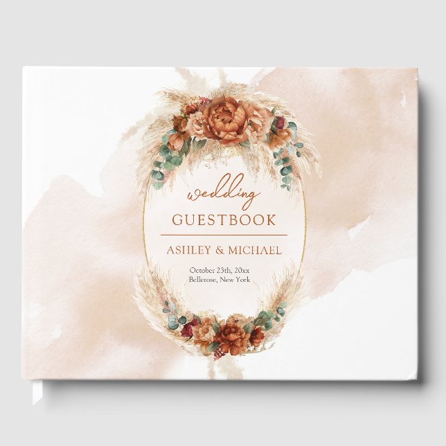 Roter Eukalyptus, rötlich Gästebuch (Vorderseite)