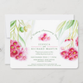 Roter Eukalyptus-Uferfarbe 1. Hochzeitsfeier Einladung