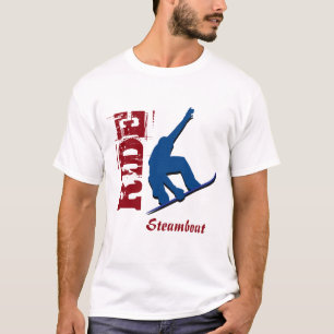 Roter FahrSteamboatSnowboard T-Shirt