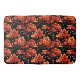 Roter Fall Ahornbaum Nahtloses Muster Grafik Badematte