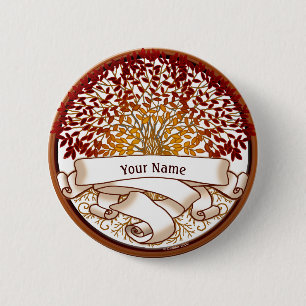 Roter Familien-Stammbaum Button