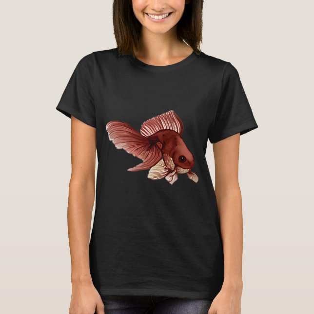 Roter Fantail Goldfisch T-Shirt (Vorderseite)