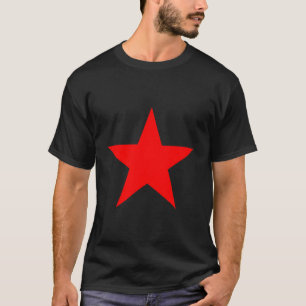 Roter farbiger Stern auf mehreren Farben T-Shirt