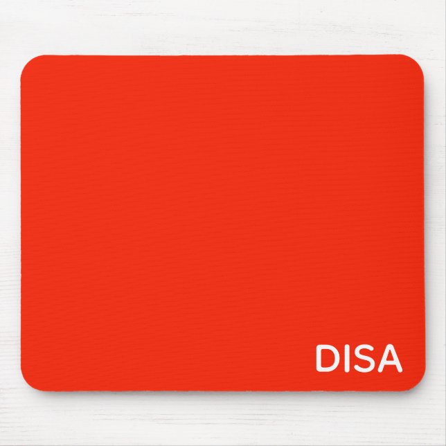 Roter Farbname anzeigen Mousepad (Vorne)