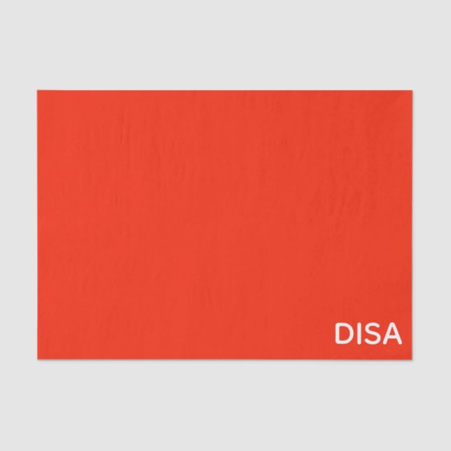 Roter Farbname anzeigen Seidenpapier (Vorderseite)