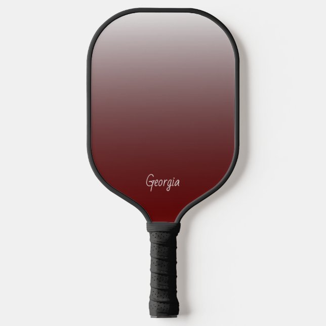 Roter Farbverlauf Monogramm Name oder Initialen hi Pickleball Schläger (Vorderseite)