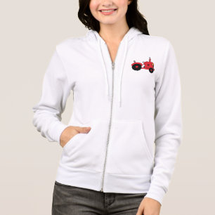 Roter Farmtraktor Fahrzeug Hoodie