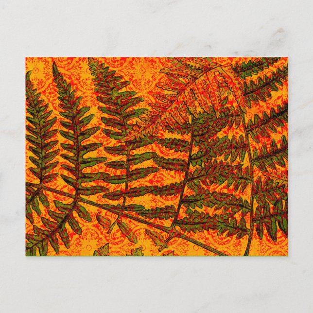 Roter Farn Postkarte (Vorderseite)