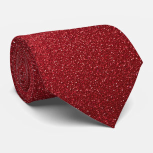 Roter Faux-Glitter + Seide Luxus-Herrenausstattu Krawatte