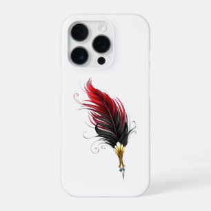 Roter Federhalter mit Goldfeder iPhone 16 Pro Hülle