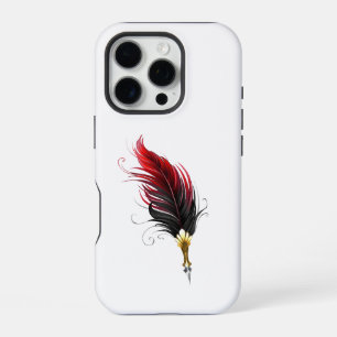 Roter Federhalter mit Goldfeder iPhone 16 Pro Hülle