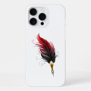 Roter Federhalter mit Goldfeder iPhone 16 Pro Max Hülle