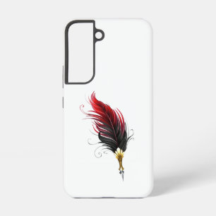 Roter Federhalter mit Goldfeder Samsung Galaxy Hülle