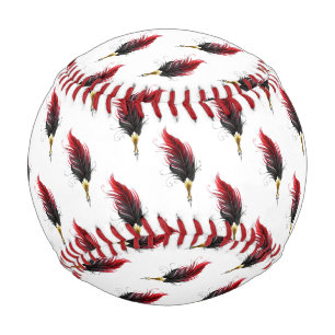 Roter Federhalter mit Goldspitze Baseball