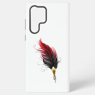 Roter Federhalter mit Goldspitze Samsung Galaxy Hülle