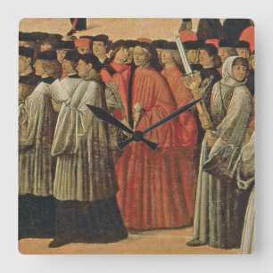 Roter Felsen, c.1895 (Öl auf Leinwand) 2 Quadratische Wanduhr