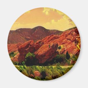 Roter Felsen-Park Denver Colorado Magnet