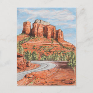 Roter Felsen, Sedona, Arizona Zeichnend Postkarte