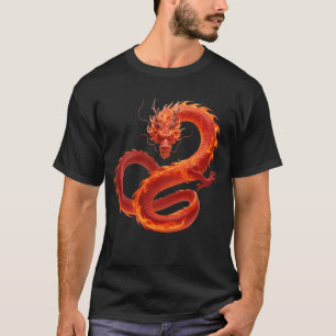 Roter Feuerdrache Art   Mythisches Flammendrachend T-Shirt