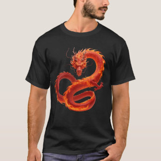Roter Feuerdrache Art | Mythisches Flammendrachend T-Shirt