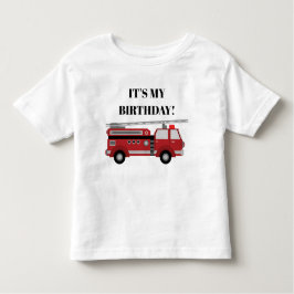 Roter Feuerwehrwagen Es ist mein Geburtstag Person Kleinkind T-shirt