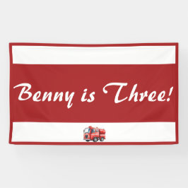Roter Feuerwehrwagen-Upsherd Geburtstagsparty Banner