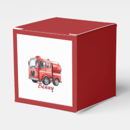 Roter Feuerwehrwagen-Upsherd Geburtstagsparty Geschenkschachtel