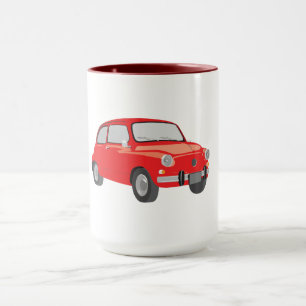 Roter Fiat 500 Tasse