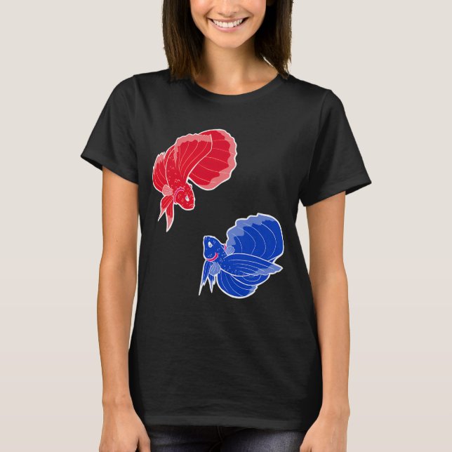Roter Fisch, blauer Fisch T-Shirt (Vorderseite)