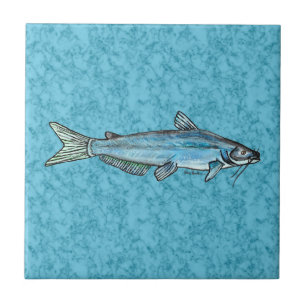 Roter Fisch Fliese