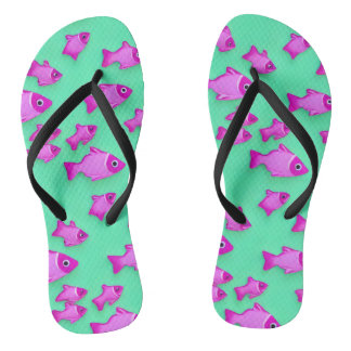 Roter Fisch Flip Flops