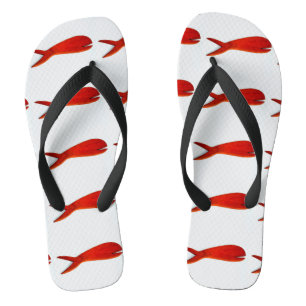 roter Fischentwurf Flip Flops
