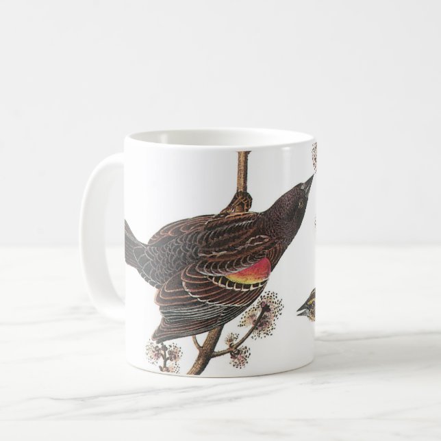 Roter Flügel von Audubon Kaffeetasse (Vorderseite Links)
