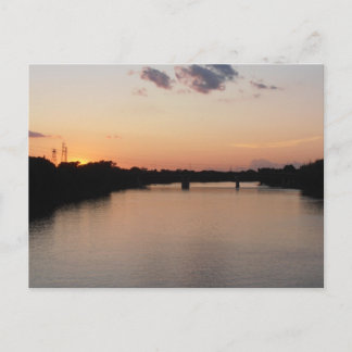 Roter Fluss bei Sunset Postcard Postkarte