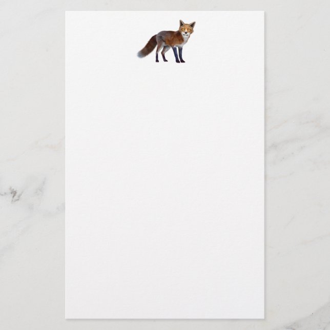 Roter Fox Briefpapier (Vorderseite)