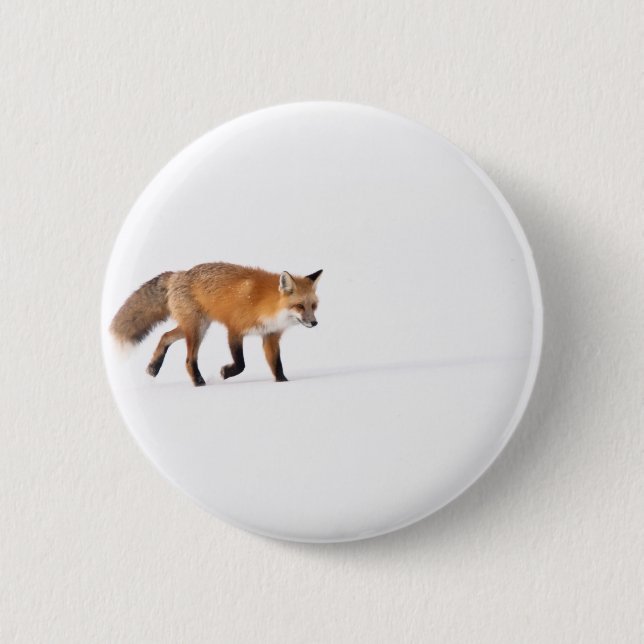 Roter Fox Button (Vorderseite)
