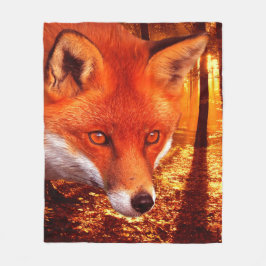 Roter Fox Fleecedecke