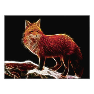 Roter Fox-Fraktal Fotodruck