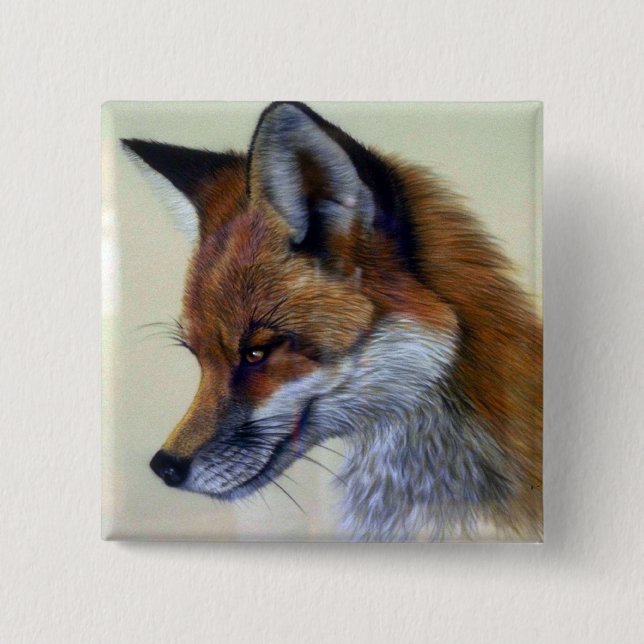 Roter Fox (Hauptstudie) Button (Vorderseite)