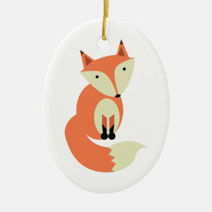 Roter Fox Keramikornament