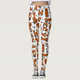 Roter Fox-Leggings Leggings