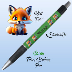 Roter Fox, Niedlicher, einzigartiger Whimsischer W Kugelschreiber