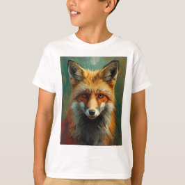 Roter Fox-Portrait - lebendige Ölmalerei T-Shirt